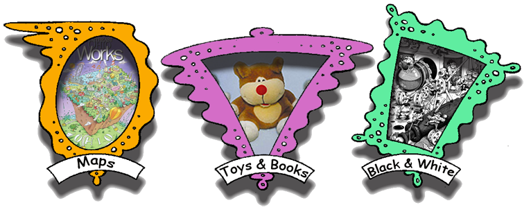 images for maps, toys and books, and black and white